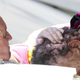 This first photo shows the pope recoiling.